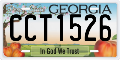 GA license plate CCT1526
