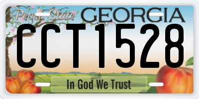 GA license plate CCT1528