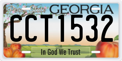 GA license plate CCT1532