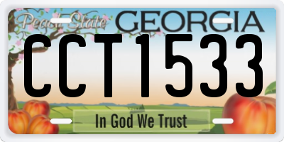 GA license plate CCT1533