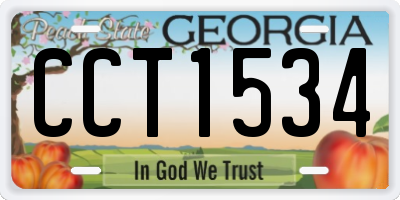 GA license plate CCT1534