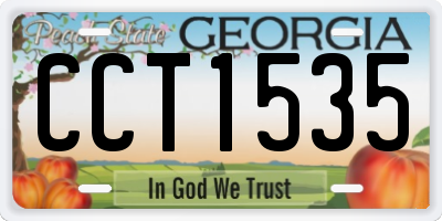 GA license plate CCT1535