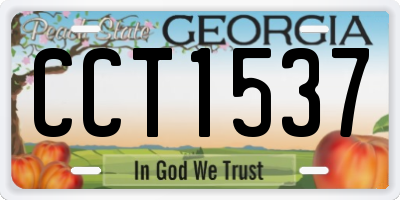 GA license plate CCT1537