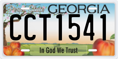 GA license plate CCT1541