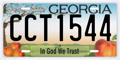 GA license plate CCT1544