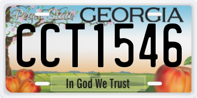 GA license plate CCT1546