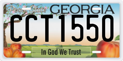 GA license plate CCT1550