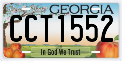 GA license plate CCT1552
