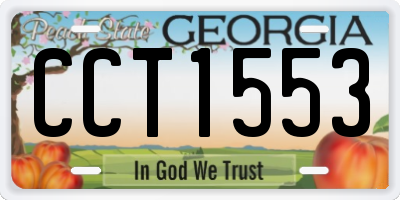 GA license plate CCT1553