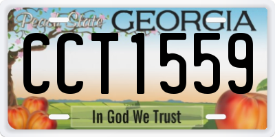 GA license plate CCT1559