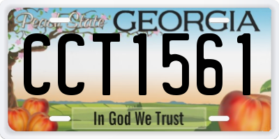 GA license plate CCT1561
