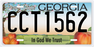 GA license plate CCT1562