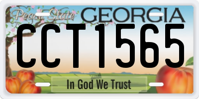 GA license plate CCT1565