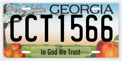 GA license plate CCT1566