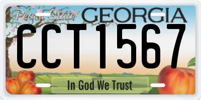 GA license plate CCT1567