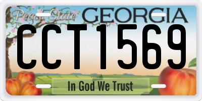 GA license plate CCT1569