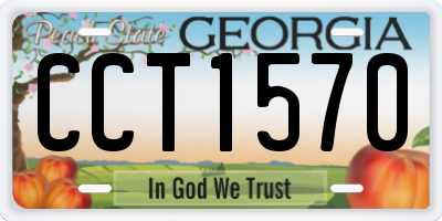 GA license plate CCT1570
