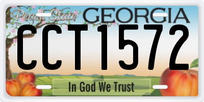 GA license plate CCT1572