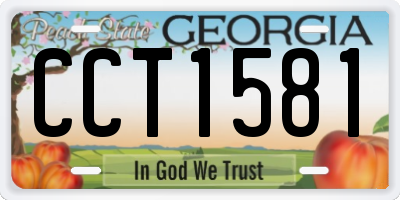 GA license plate CCT1581