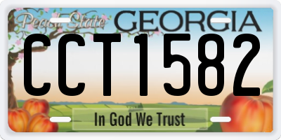 GA license plate CCT1582