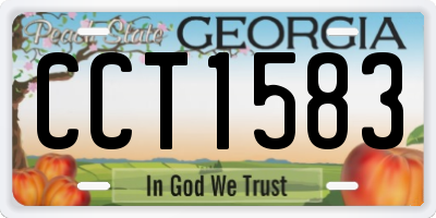 GA license plate CCT1583