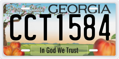 GA license plate CCT1584