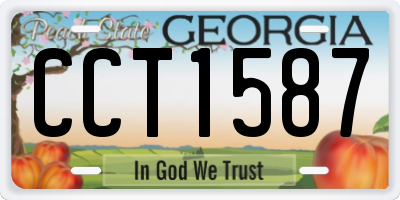 GA license plate CCT1587