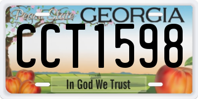 GA license plate CCT1598