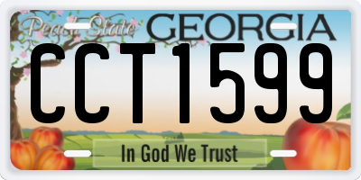 GA license plate CCT1599