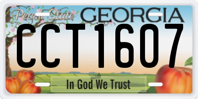 GA license plate CCT1607
