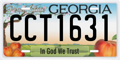 GA license plate CCT1631