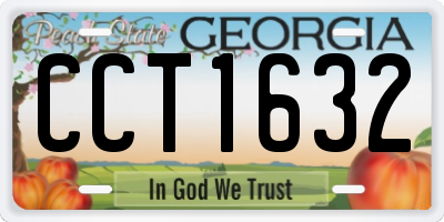 GA license plate CCT1632