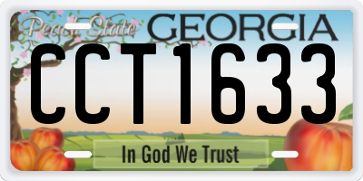 GA license plate CCT1633