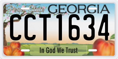 GA license plate CCT1634