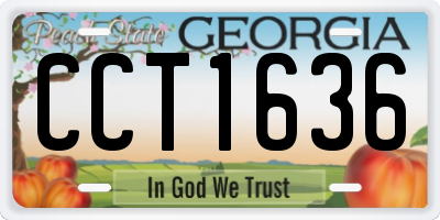 GA license plate CCT1636