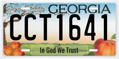 GA license plate CCT1641