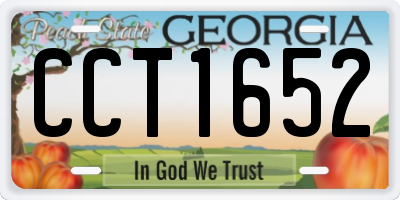 GA license plate CCT1652