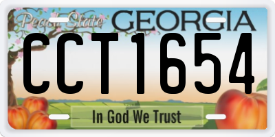 GA license plate CCT1654