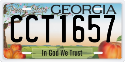 GA license plate CCT1657
