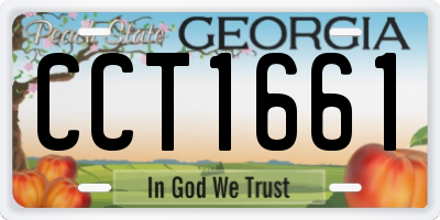 GA license plate CCT1661