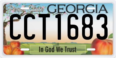 GA license plate CCT1683