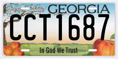 GA license plate CCT1687