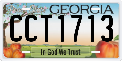 GA license plate CCT1713