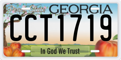 GA license plate CCT1719