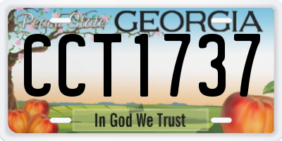 GA license plate CCT1737
