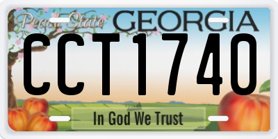 GA license plate CCT1740