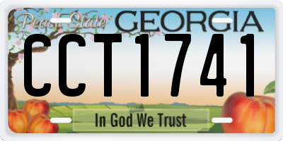 GA license plate CCT1741