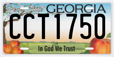GA license plate CCT1750
