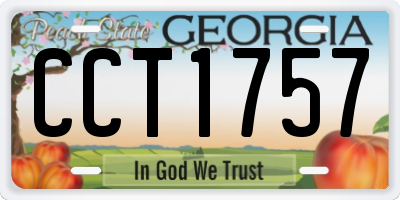 GA license plate CCT1757