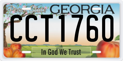 GA license plate CCT1760
